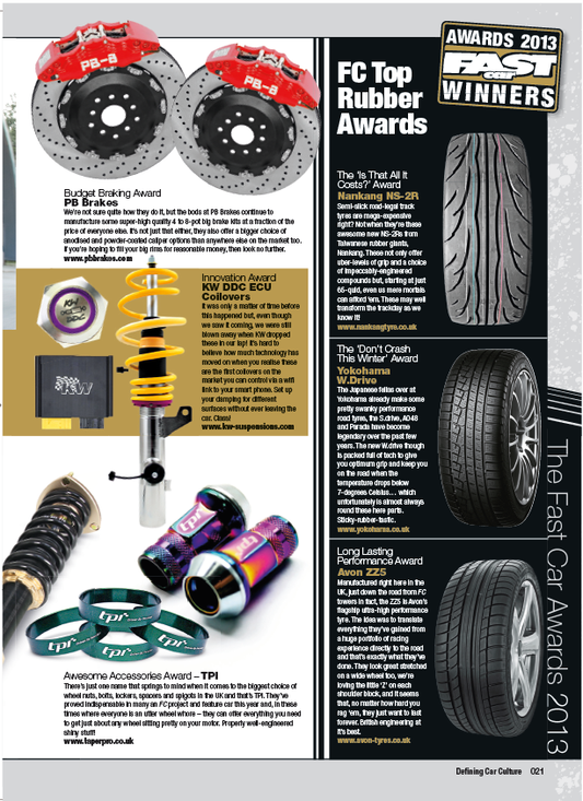 Fast Car Magazine - Budget Braking Award Winner