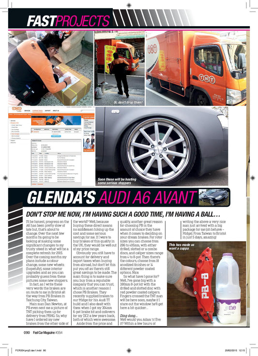 Fast Car Magazine - PB Brakes Review